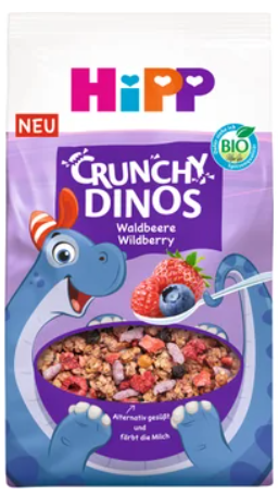 HiPP BIO Muesli Croccante Dino Frutti di Bosco dai 3 anni 300 g